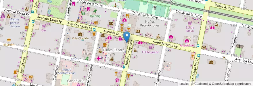Mapa de ubicacion de Live Regalos en Argentinien, Santa Fe, Departamento Rosario, Municipio De Funes, Funes.