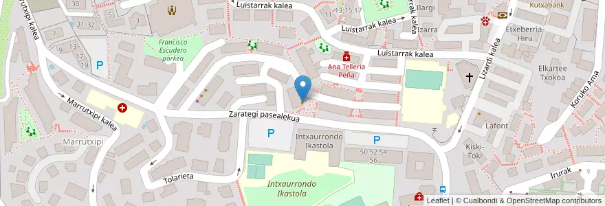 Mapa de ubicacion de Lizardi taberna en إسبانيا, إقليم الباسك, غيبوثكوا, Donostialdea, سان سيباستيان.