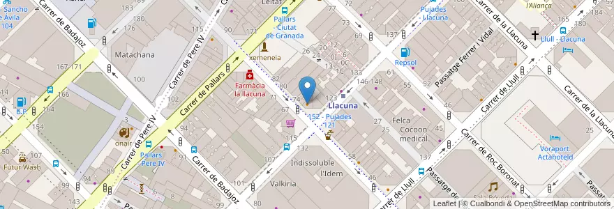 Mapa de ubicacion de Llacuna en Испания, Каталония, Барселона, Барселонес, Барселона.