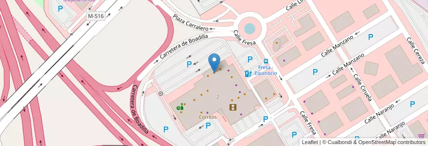 Mapa de ubicacion de Llao Llao en إسبانيا, منطقة مدريد, منطقة مدريد, Área Metropolitana De Madrid Y Corredor Del Henares, Majadahonda.