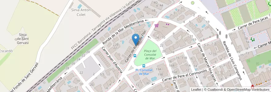 Mapa de ubicacion de Llar d'infants Petits Somnis / Little Dreams en 西班牙, Catalunya, Barcelona, Garraf, Vilanova I La Geltrú.