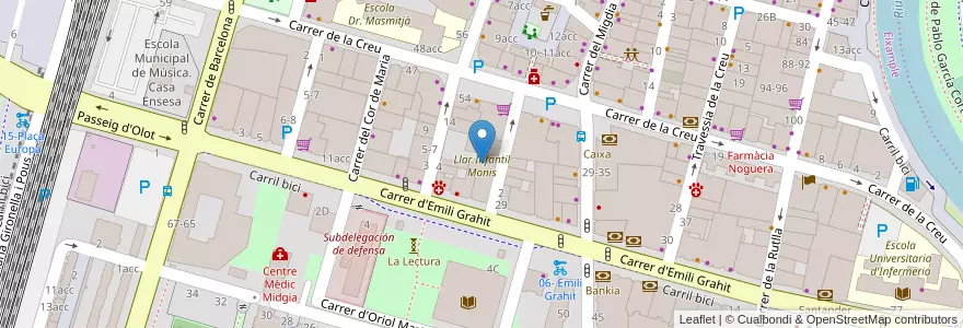 Mapa de ubicacion de Llar Infantil Monis en 西班牙, Catalunya, 赫罗纳, Gironès, 赫罗纳.