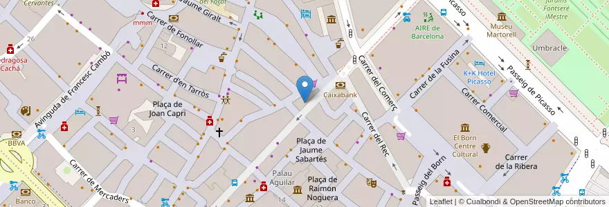 Mapa de ubicacion de Llda. Glòria Balsells Valverde en İspanya, Catalunya, Barcelona, Barcelonès, Barcelona.