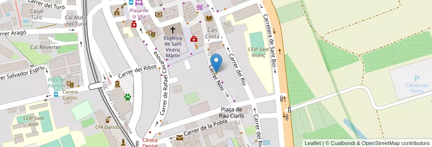 Mapa de ubicacion de Llesqueria Nou 43 en 西班牙, Catalunya, Barcelona, Baix Llobregat, Sant Vicenç Dels Horts.