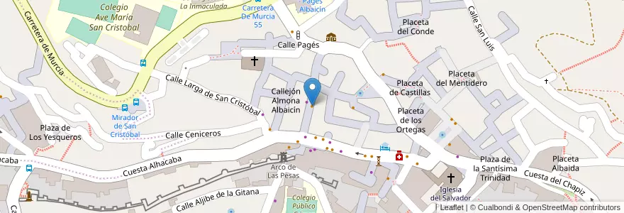 Mapa de ubicacion de Llevate Cafe en Espanha, Andaluzia, Granada, Comarca De La Vega De Granada, Granada.