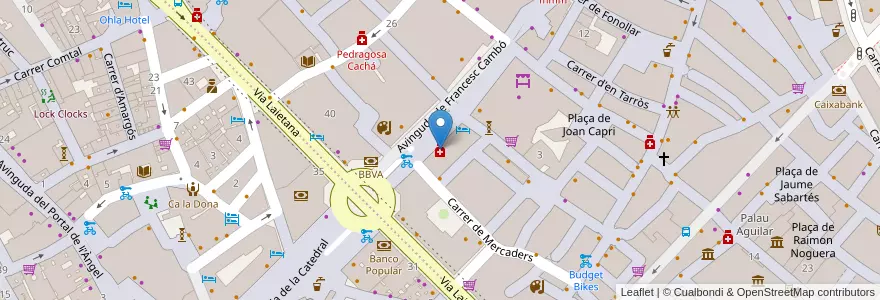 Mapa de ubicacion de Llic. B. Carbonell i Peris en 스페인, Catalunya, Barcelona, Barcelonès, 바르셀로나.