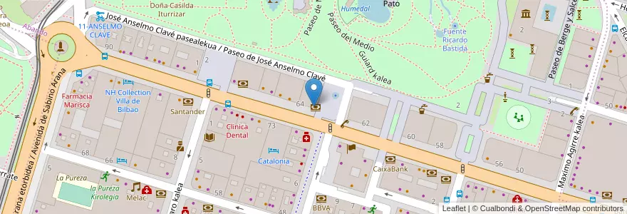 Mapa de ubicacion de Lloyds Bank en Spanje, Baskenland, Biskaje, Bilboaldea, Bilbao.