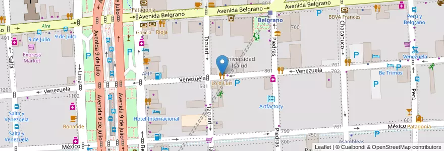 Mapa de ubicacion de Lo d Luis, Montserrat en Argentine, Ciudad Autónoma De Buenos Aires, Comuna 1, Buenos Aires.
