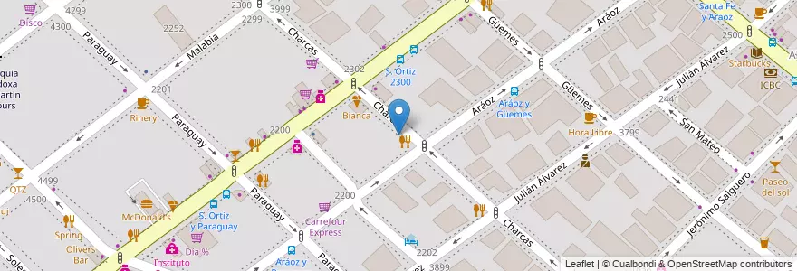 Mapa de ubicacion de Lo de bebe parilla, Palermo en Аргентина, Буэнос-Айрес, Буэнос-Айрес, Comuna 14.