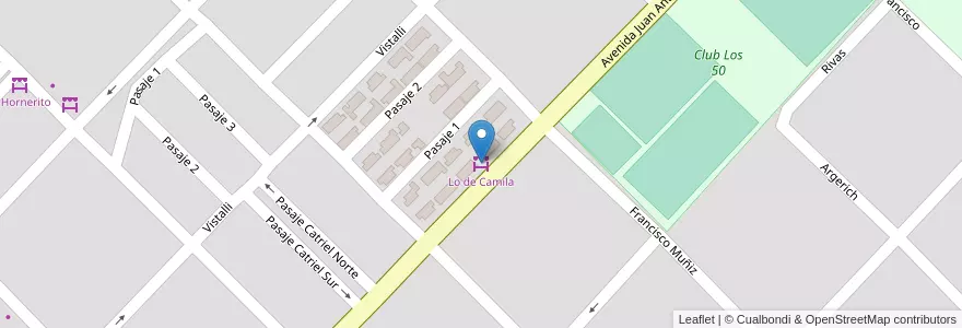 Mapa de ubicacion de Lo de Camila en Argentinië, Buenos Aires, Partido De Tandil, Tandil.