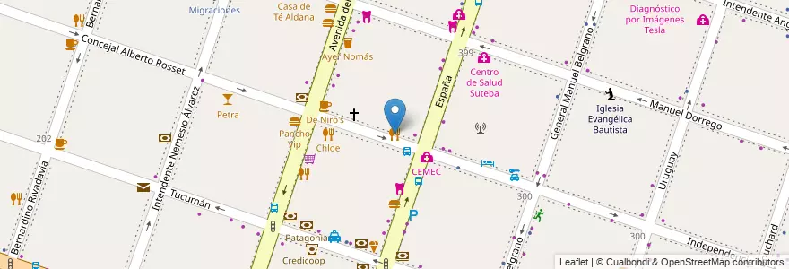 Mapa de ubicacion de Lo de Carlitos en Arjantin, Buenos Aires, Partido De Moreno, Moreno.