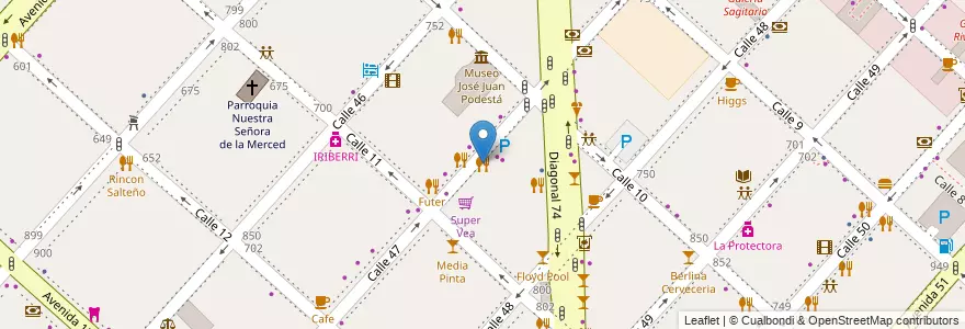 Mapa de ubicacion de Lo de Carlitos, Casco Urbano en Arjantin, Buenos Aires, Partido De La Plata, La Plata.