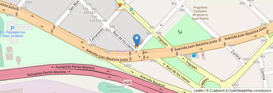 Mapa de ubicacion de Lo de Chirola, Versalles en Argentinië, Ciudad Autónoma De Buenos Aires, Buenos Aires, Comuna 10.