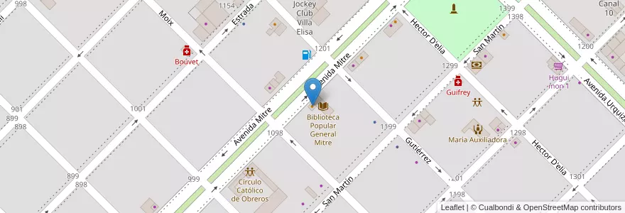 Mapa de ubicacion de Lo de Elvira en アルゼンチン, エントレ・リオス州, Departamento Colón, Distrito Segundo, Villa Elisa, Villa Elisa.