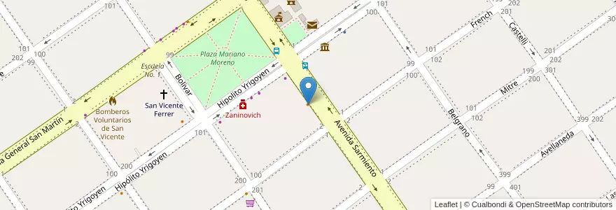 Mapa de ubicacion de Lo De Gra en Arjantin, Buenos Aires, Partido De San Vicente.
