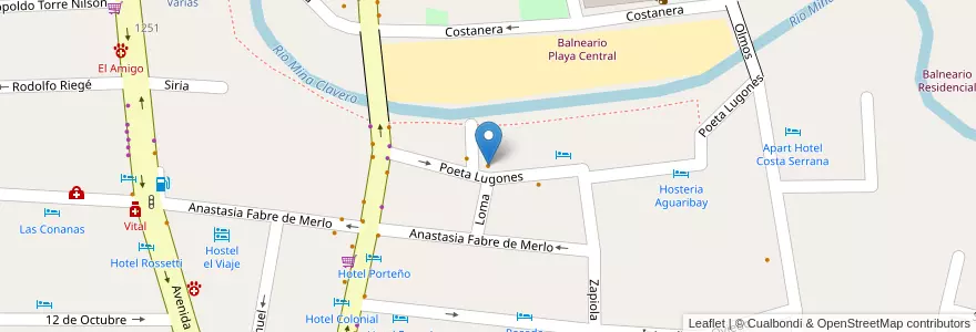 Mapa de ubicacion de Lo de Jorge en Argentinië, Córdoba, Departamento San Alberto, Pedanía Tránsito, Mina Clavero, Municipio De Mina Clavero.