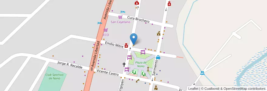 Mapa de ubicacion de Lo de Naum en Arjantin, Córdoba, Departamento San Alberto, Municipio De Nono, Pedanía Nono, Nono.