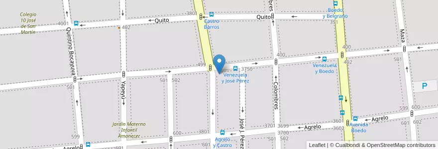 Mapa de ubicacion de Lo de rosendo, Almagro en 아르헨티나, Ciudad Autónoma De Buenos Aires, Comuna 5, 부에노스아이레스.