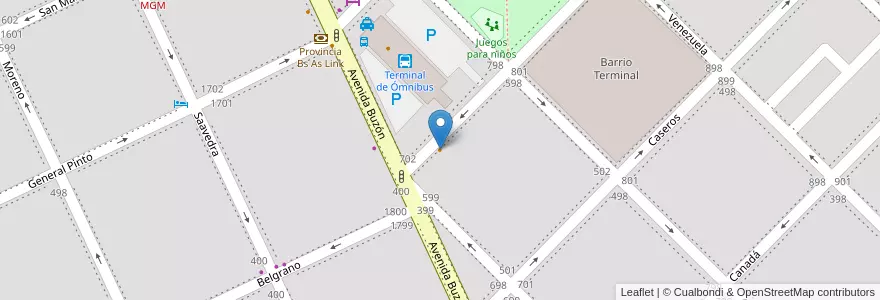 Mapa de ubicacion de Lo del Nono en Argentinië, Buenos Aires, Partido De Tandil, Tandil.