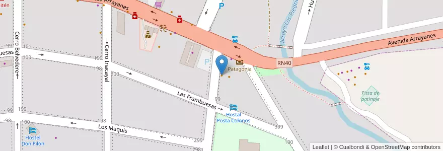 Mapa de ubicacion de Lobo Grill en アルゼンチン, チリ, ネウケン州, Departamento Los Lagos, Villa La Angostura, Villa La Angostura.