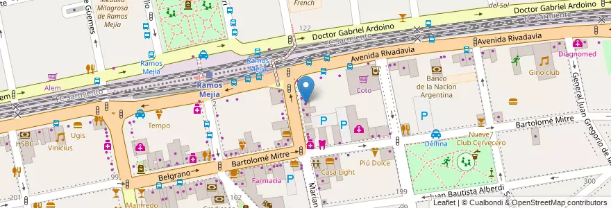 Mapa de ubicacion de Loca Mente en Argentina, Buenos Aires, Partido De La Matanza, Ramos Mejía.