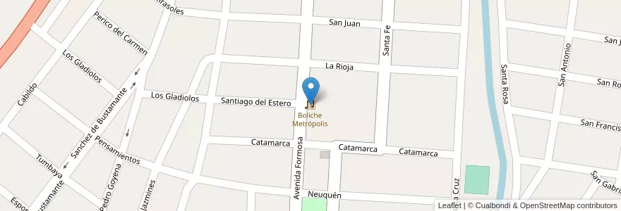 Mapa de ubicacion de Local Bailable Metrópolis en 아르헨티나, Jujuy, Departamento San Pedro, Municipio De San Pedro De Jujuy.