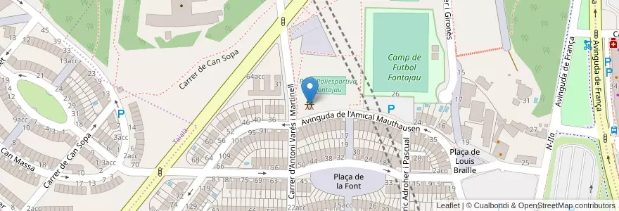 Mapa de ubicacion de Local Social la Guingueta en Spagna, Catalunya, Girona, Gironès, Girona.