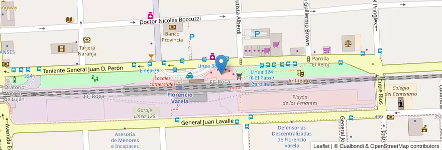 Mapa de ubicacion de Locales comerciales en Argentine, Province De Buenos Aires, Partido De Florencio Varela, Florencio Varela.