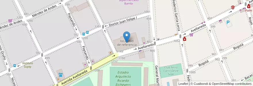 Mapa de ubicacion de localidad de referencia, Caballito en Аргентина, Буэнос-Айрес, Буэнос-Айрес, Comuna 6.