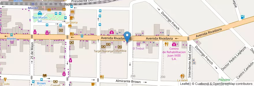 Mapa de ubicacion de Locust Tree en Arjantin, Buenos Aires, Partido De Morón, Morón.