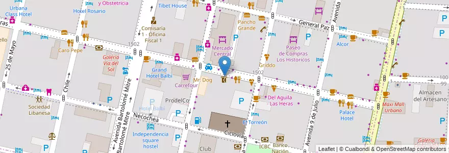 Mapa de ubicacion de Locutorio en Argentina, Cile, Mendoza, Departamento Capital, Ciudad De Mendoza.