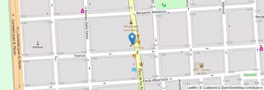 Mapa de ubicacion de Locutorio en 阿根廷, 智利, Mendoza, Godoy Cruz, Departamento Godoy Cruz, Distrito Ciudad De Godoy Cruz.