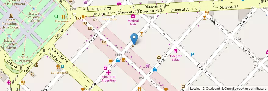 Mapa de ubicacion de Locutorio, Casco Urbano en Аргентина, Буэнос-Айрес, Partido De La Plata, La Plata.