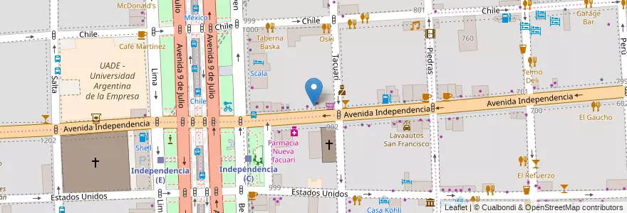 Mapa de ubicacion de Locutorio Internet, Montserrat en Argentinien, Ciudad Autónoma De Buenos Aires, Comuna 1, Buenos Aires.
