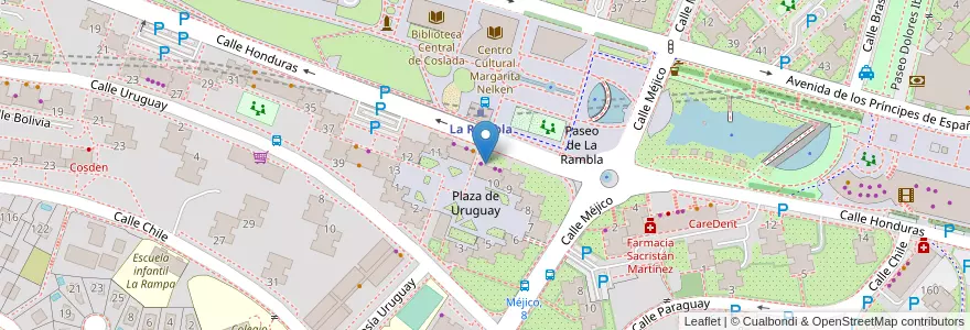 Mapa de ubicacion de Locutorio La Rambla en İspanya, Comunidad De Madrid, Comunidad De Madrid, Área Metropolitana De Madrid Y Corredor Del Henares, Coslada.