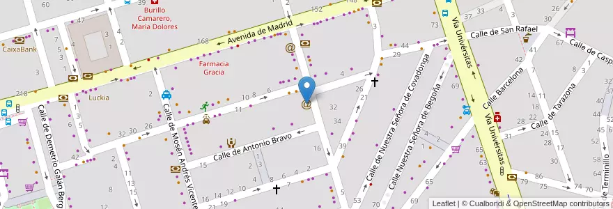 Mapa de ubicacion de Locutorio Lycamobile en إسبانيا, أرغون, سرقسطة, Zaragoza, سرقسطة.
