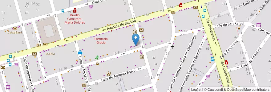 Mapa de ubicacion de Locutorio Magic Touch en Spanje, Aragón, Zaragoza, Zaragoza, Zaragoza.