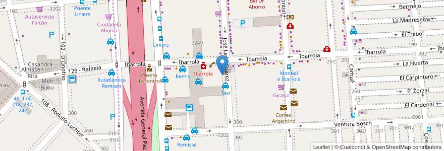 Mapa de ubicacion de Locutorio Montero, Liniers en 阿根廷, Ciudad Autónoma De Buenos Aires, 布宜诺斯艾利斯.