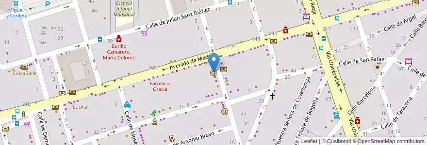 Mapa de ubicacion de Locutorio Remesas en إسبانيا, أرغون, سرقسطة, Zaragoza, سرقسطة.