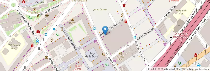 Mapa de ubicacion de Locutorio Shan en 스페인, Catalunya, Barcelona, Barcelonès, Badalona.
