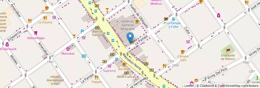 Mapa de ubicacion de Locutorio Telefónica, Belgrano en 아르헨티나, Ciudad Autónoma De Buenos Aires, 부에노스아이레스, Comuna 13.