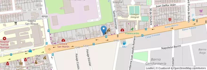 Mapa de ubicacion de Locutorio Teler en Argentine, San Juan, Chili, Rivadavia.