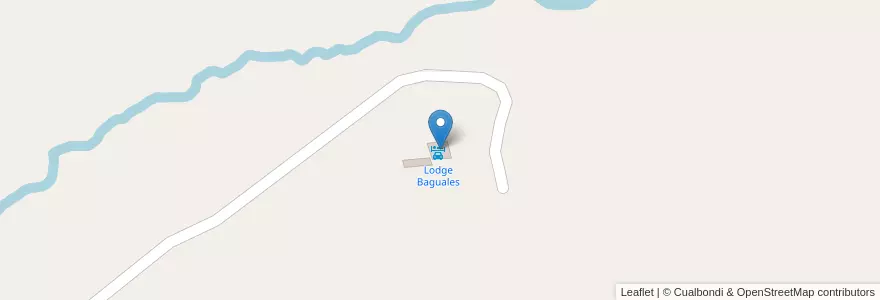 Mapa de ubicacion de Lodge Baguales en الأرجنتين, تشيلي, ريو نيغرو, Departamento Bariloche.