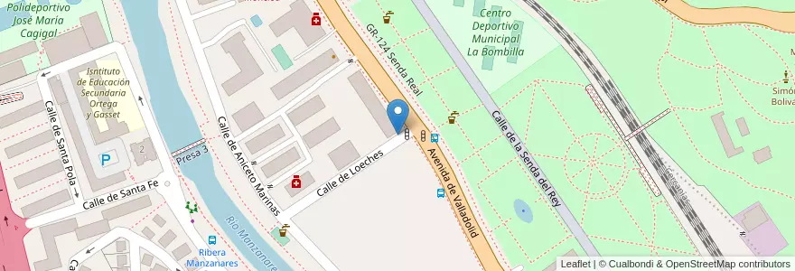 Mapa de ubicacion de LOECHES, CALLE, DE,2 en اسپانیا, بخش خودمختار مادرید, بخش خودمختار مادرید, Área Metropolitana De Madrid Y Corredor Del Henares, مادرید.