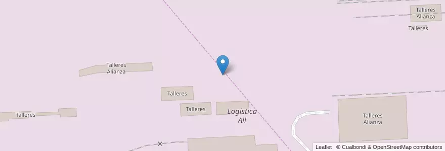 Mapa de ubicacion de Logística All en アルゼンチン, ブエノスアイレス州, Partido De Tres De Febrero, Santos Lugares.