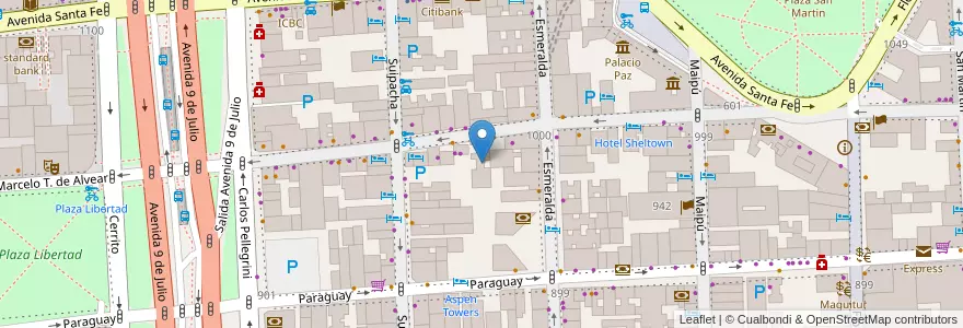 Mapa de ubicacion de Loi Suites Esmeralda, Retiro en アルゼンチン, Ciudad Autónoma De Buenos Aires, Comuna 1, ブエノスアイレス.
