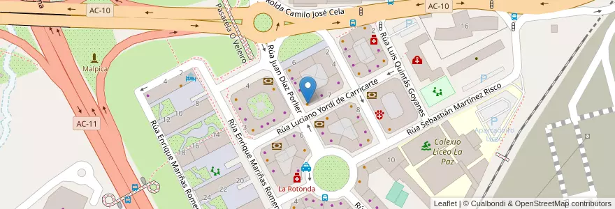 Mapa de ubicacion de Lola en إسبانيا, غاليسيا, لا كورونيا, A Coruña, لا كورونيا.