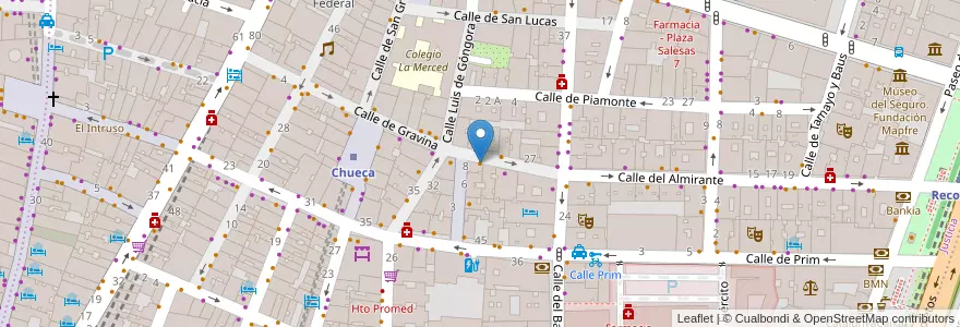 Mapa de ubicacion de Lola & Co en Espanha, Comunidade De Madrid, Comunidade De Madrid, Área Metropolitana De Madrid Y Corredor Del Henares, Madrid.