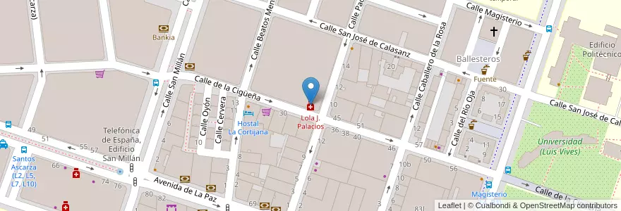 Mapa de ubicacion de Lola J. Palacios en Испания, Риоха, Риоха, Логронья.