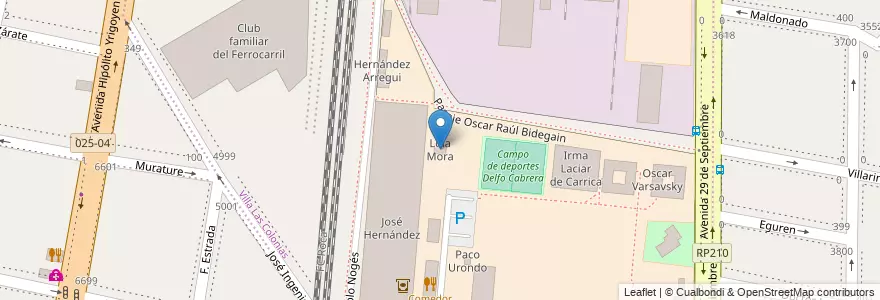 Mapa de ubicacion de Lola Mora en Аргентина, Буэнос-Айрес, Partido De Lanús, Remedios De Escalada.